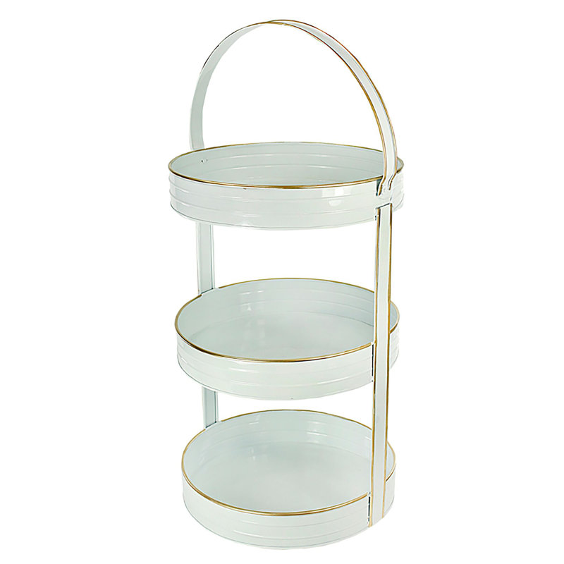 Mercer41 Shavonne Round Metal 3 Tier Tiered Stand Wayfair